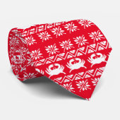 Red Christmas Crab Krawatte (Gerollt)