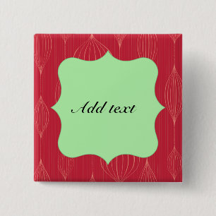 Red Christmas Cutout Frame Template, anpassbar Button