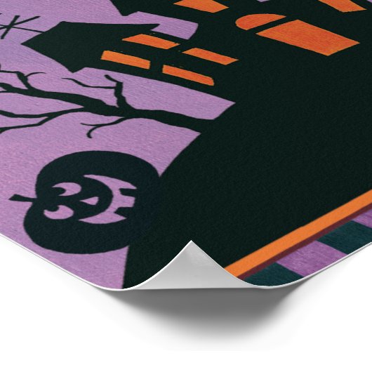 Red Christmas Decoration Joy Poster (Ecke)