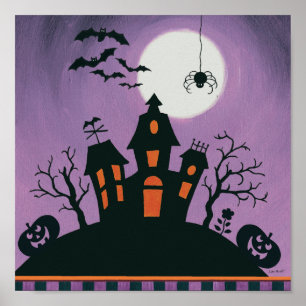 Red Christmas Decoration Joy Poster