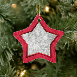 Red Christmas Decorative Star Foto Keramikornament