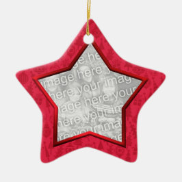 Red Christmas Decorative Star Foto Keramikornament