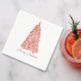 Red Christmas Dinner Serviette