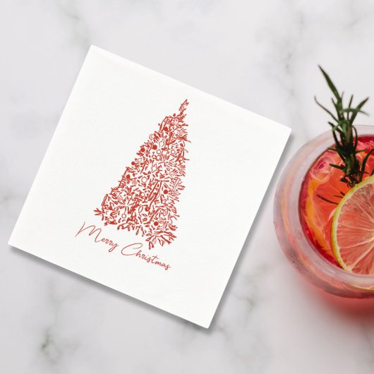 Red Christmas Dinner Serviette