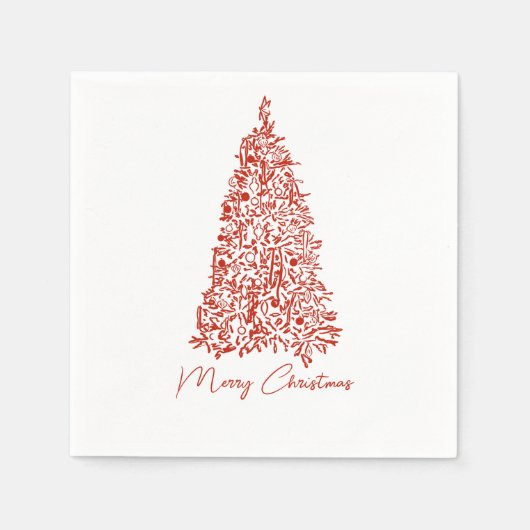 Red Christmas Dinner Serviette (Vorderseite)