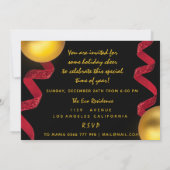 Red Christmas Eve Dinner White gold Nutcracker Einladung (Rückseite)