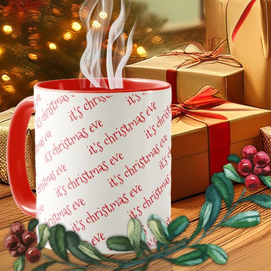 Red Christmas Eve Tasse