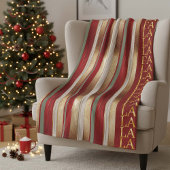 Red Christmas Fa La La Pattern#27 ID1009 Fleecedecke