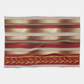 Red Christmas Fa La La Pattern#27 ID1009 Geschirrtuch (Horizontal)