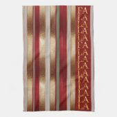 Red Christmas Fa La La Pattern#27 ID1009 Geschirrtuch (Vertikal)