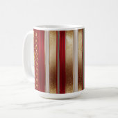Red Christmas Fa La La Pattern#27 ID1009 Kaffeetasse (Vorderseite Links)