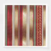 Red Christmas Fa La La Pattern#27 ID1009 Serviette (Vorderseite)