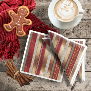 Red Christmas Fa La La Pattern#27 ID1009 Serviette