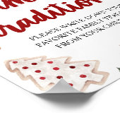 Red Christmas Family Traditionen Baby Dusche Schil Poster (Ecke)