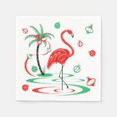 Red Christmas Flamingo Baubles napspapier Serviette (Vorderseite)