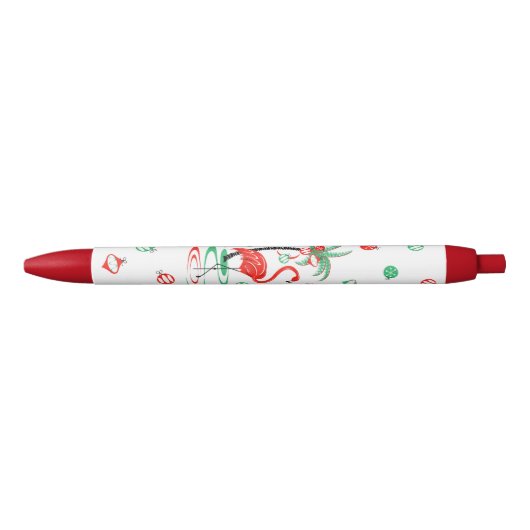 Red Christmas Flamingo Baubles Stift (Vorderseite)