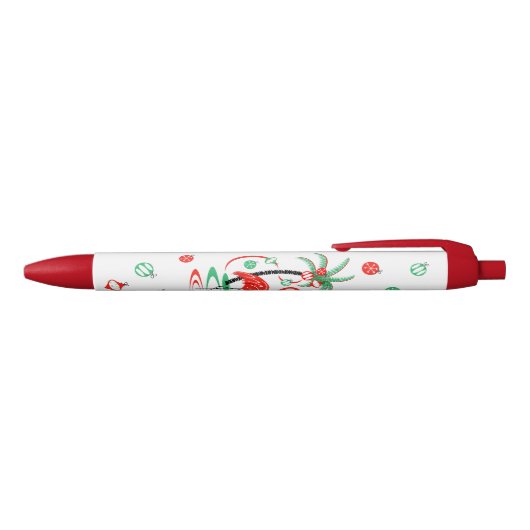 Red Christmas Flamingo Baubles Stift (Oberseite)