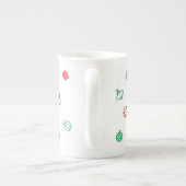 Red Christmas Flamingo Baubles Tasse Knochen China (Rückseite)