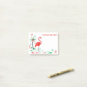 Red Christmas Flamingo Baubles Text horizontal Post-it Klebezettel (Auf Schreibtisch)