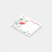 Red Christmas Flamingo Baubles Text horizontal Post-it Klebezettel (angewinkelt)