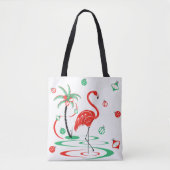 Red Christmas Flamingo Baubles überall Tasche (Vorderseite)