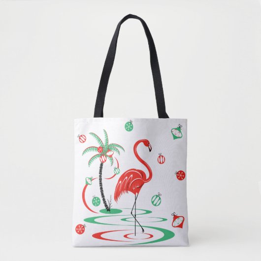 Red Christmas Flamingo Baubles überall Tasche (Vorderseite)