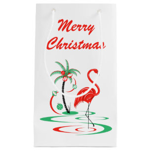 Red Christmas Flamingo Frohe Weihnachten klein Kleine Geschenktüte