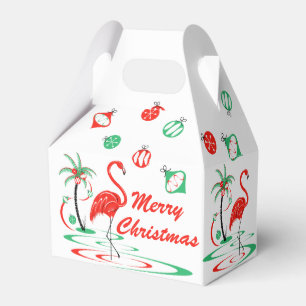 Red Christmas Flamingo Frohe Weihnachtsbaubles Geschenkschachtel