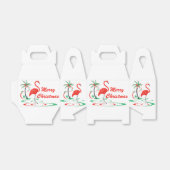 Red Christmas Flamingo Frohe Weihnachtsgabel Geschenkschachtel (Ungefaltet)