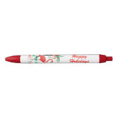Red Christmas Flamingo Happy Holidays Stift (Vorderseite)