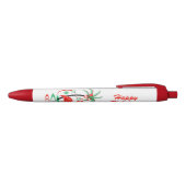 Red Christmas Flamingo Happy Holidays Stift (Oberseite)