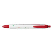 Red Christmas Flamingo Happy Holidays Stift (Rückseite)
