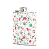 Red Christmas Flamingo Multi Flask klein Flachmann (Links)