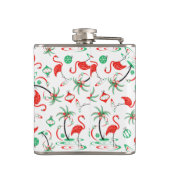 Red Christmas Flamingo Multi Flask klein Flachmann (Rückseite)