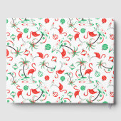 Red Christmas Flamingo Multi Gästebuch (Rückseite)