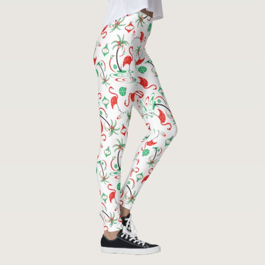 Red Christmas Flamingo Multi Leggings (Rechts)