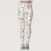 Red Christmas Flamingo Multi Leggings (Vorderseite)