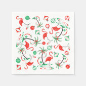 Red Christmas Flamingo Multi nappers Papier Serviette (Vorderseite)