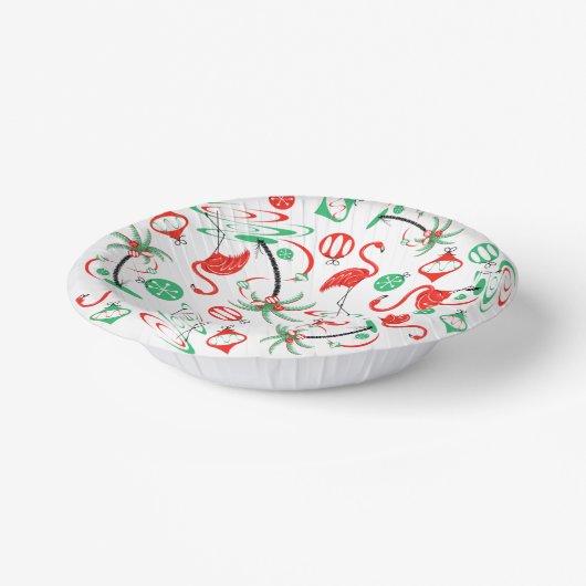 Red Christmas Flamingo Multi Pappteller (Gewinkelt)