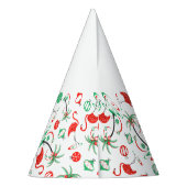 Red Christmas Flamingo Multi Party Hut Partyhütchen (Rückseite)