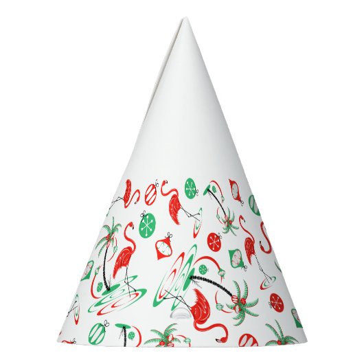 Red Christmas Flamingo Multi Party Hut Partyhütchen (Links)