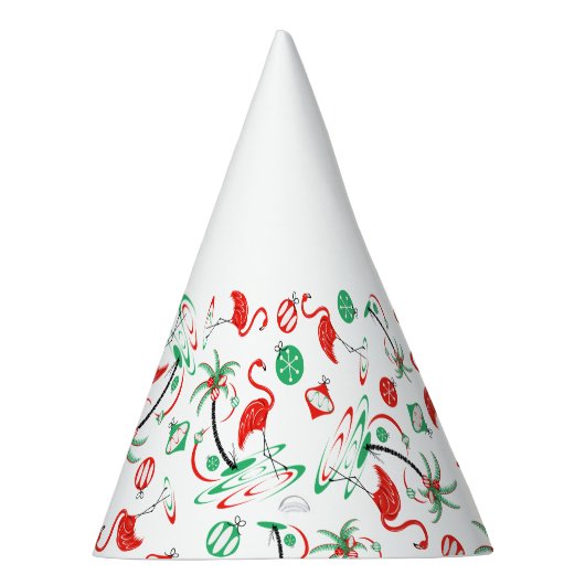 Red Christmas Flamingo Multi Party Hut Partyhütchen (Rechts)