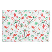 Red Christmas Flamingo Multi pillowcase Set Kissenbezug (Rückseite-Links)