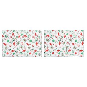 Red Christmas Flamingo Multi pillowcase Set Kissenbezug
