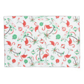 Red Christmas Flamingo Multi pillowcase Single Kissenbezug (Vorderseite)