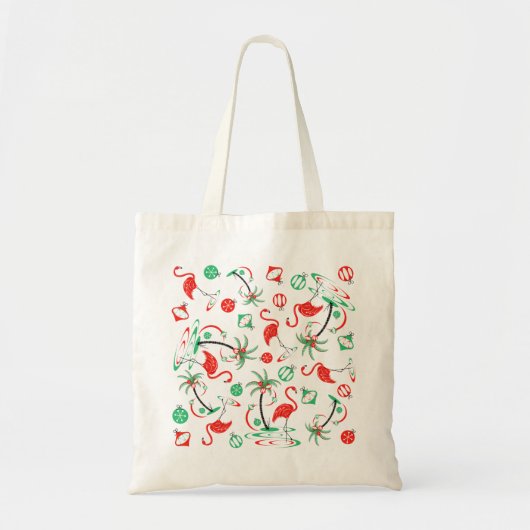 Red Christmas Flamingo Multi Tasche (Vorne)