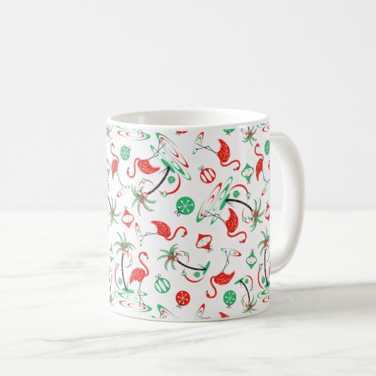 Red Christmas Flamingo Multi Tasse (VorderseiteRechts)