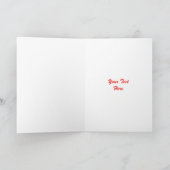 Red Christmas Flamingo Multi Text Grüße Karte (Innenseite)