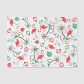 Red Christmas Flamingo Multi Tissue Papere Seidenpapier (Vorderseite)