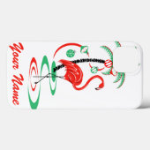Red Christmas Flamingo Name iPad Mini Fall Case-Mate iPhone Hülle (Rückseite (Horizontal))